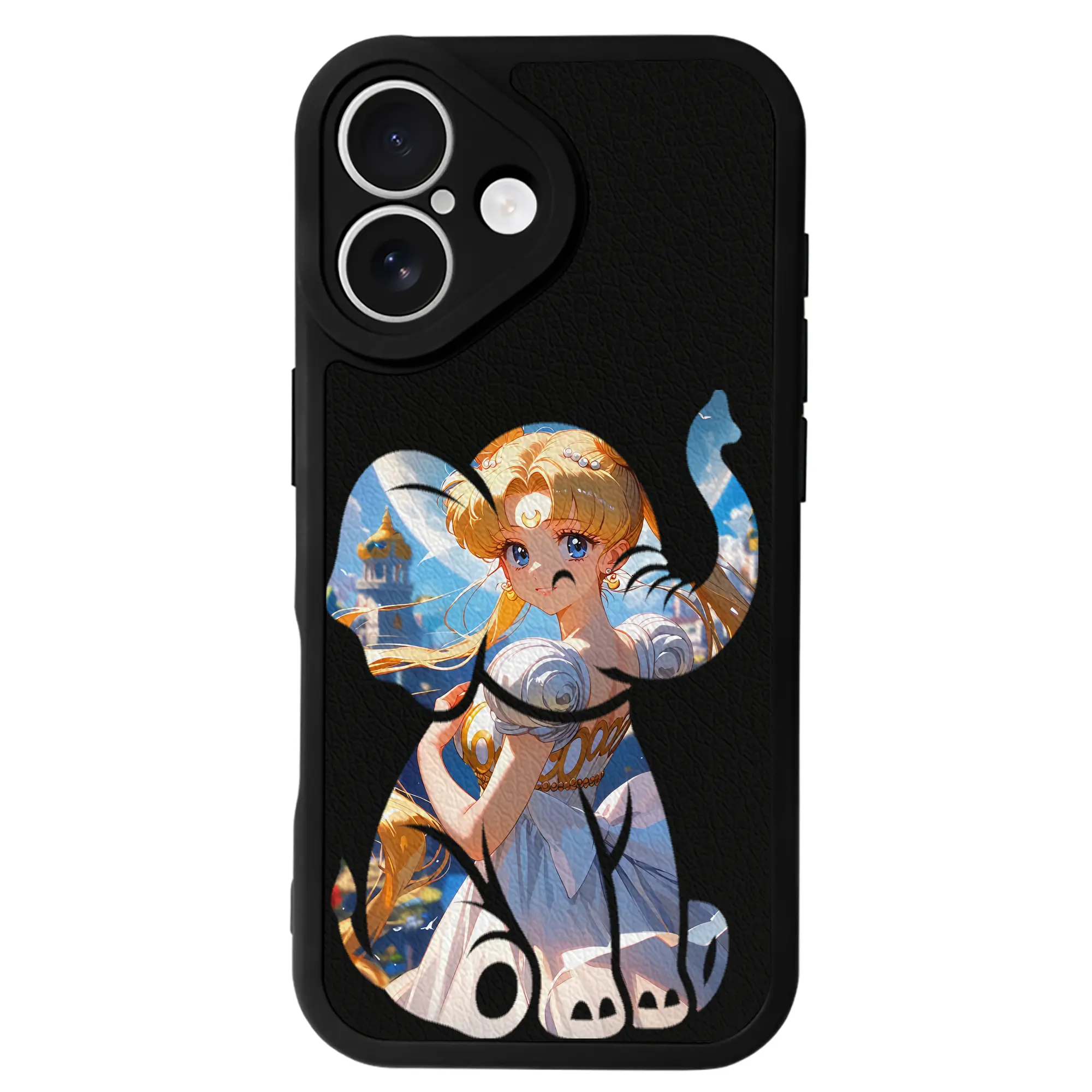 美少女戦士セーラームーン グッズ 月野 うさぎ - IPhone 16シリーズ対応 ・ シリコンスマホケース ・ レザー調 ・ 高精度フィット ・ 耐衝撃 ・ ワイヤレス充電対応 ・ 精密カット